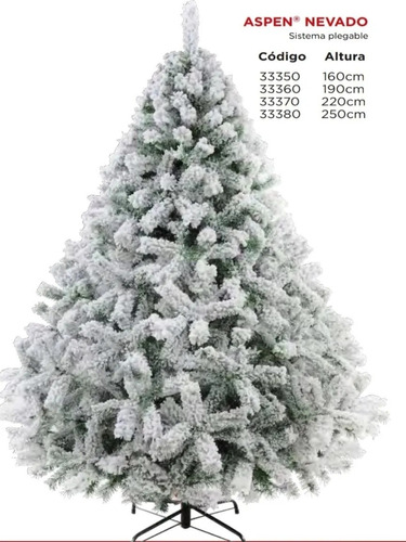 Arbol Navidad Nieve Artificial 190cm Pachon Frondoso Aspen