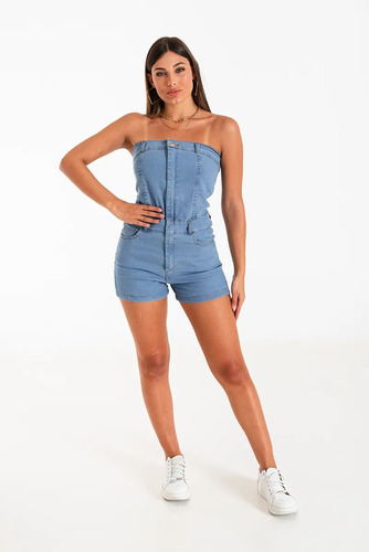 Mono Short Corset Jean Elastizado