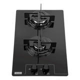 Fogão Cooktop 2 Bocas Franke Glass A Gás Preto Dominox 110v/220v