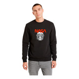 Buzo Crewneck Algodon Basico Nasa Mono Mision Espacial