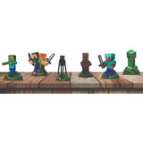 Kit Festa Minecraft 6 Displays De Mesa Bonecos Decorativos