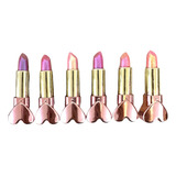 Pack 6 Labiales Lip Stick Glitter Brillos Polvo De Hadas