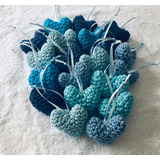 Souvenirs Corazones Tejidos Crochet Nacimiento Bebe Deco