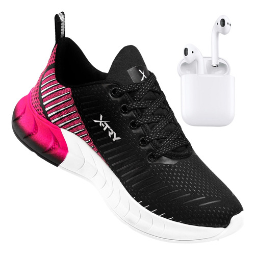 Tenis Feminino Academia Esporte Leve Fone Sem Fio Bluetooth