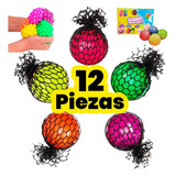 12 Pelotas Antiestres Squishy Glitter Cerebro Liquido