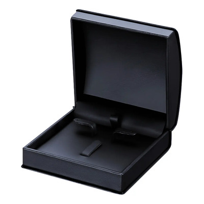 Estuche Fino De Piel Negro Para Aretes Y Anillo | MercadoLibre