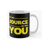 Taza Que La Fuente Te Acompañe Yellow Coder & Sci-fi Geek De