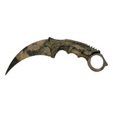 Cuchillo Táctico Karambit Militar Camping Caza Camuflajeado