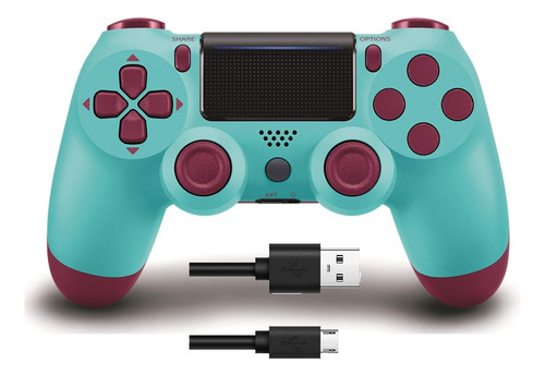 Control Joystick Para Ps4 Pc Celular Berry Blue + Cable Usb