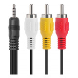 Cable Audio Vídeo Componente Plug 3,5 Mm 3 Rca Av 1.2 Metros
