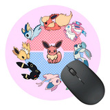 Mousepad Redondo Nuevo Alfombrilla Pokemon Evoluciones Evee