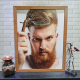 Quadros Decorativos Barba Barbearia 35cmx45cm Várias Opções