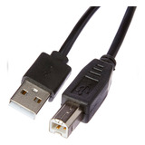 Cable Usb Am/bm 2.0 De 3 Metros Negro Para Impresoras Letron