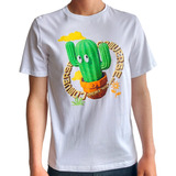 Camiseta Converse Animated Cactus Unisex-blanco