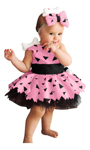 Vestido De Fiesta De Halloween Para Niñas + Hairband