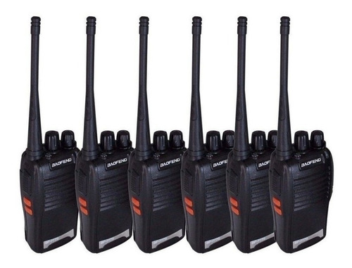 Kit 6 Radios Comunicador Baofeng 777s Profissional Ht Uhf 