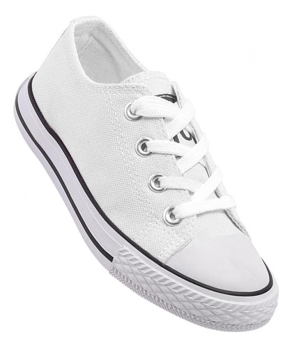 Zapatilla Infantil De Lona Urbana Casual - Blanco - 7190