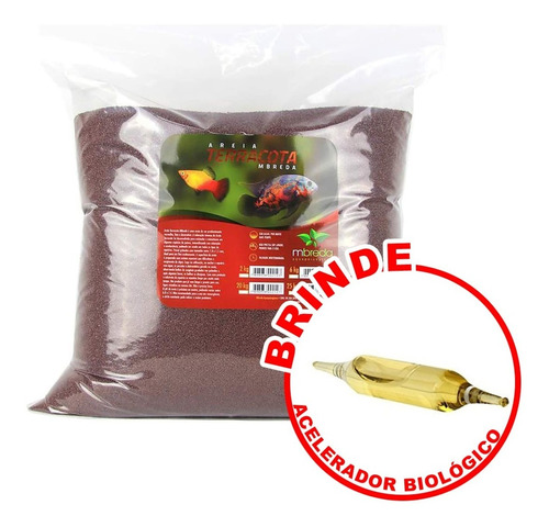 Areia Vermelha Mbreda Terracota 20kg + Brinde Inerte