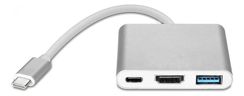 Cable Adaptador Usb-c Hdmi Usb 3.1 Para Macbook Tipo C 3 En 