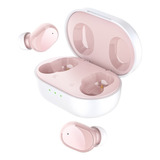 Audífonos In-ear Gamer Inalámbricos Htc True Wireless Earbuds 2+ Tws5 Blanco Y Rosa Con Luz Led