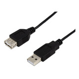 Extensión Vorago De Cable Usb Tipo A (m) A Usb A (h), 1.5m.