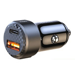 Carregador Carro Turbo Automotivo Usb-a + Usb-c 50w!