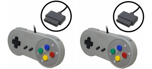 Kit 2 Controles Super Nintendo Snes  Famicom
