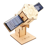 Kit Didáctico Solar Satélite Giratorio Madera Para Armar