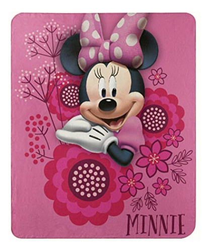 Disney Minnie Mouse Manta De Forro Polar, 45 x 152.4 cm