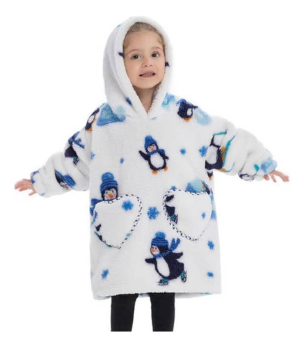 Sudadera Cobija Capucha Hoodie Polar Invernal Niño Niña 