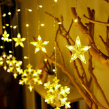 Guirnalda Luces Cortina Copo De Nieve 3m Luces De Navidad 