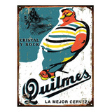 Cartel De Chapa Publicidades Cerveza Quilmes L520 20x28cm