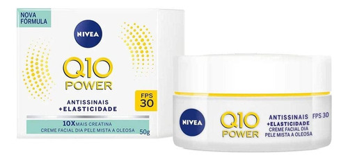 Hidratante Facial Nivea Q10 Power 50g Dia Fps30 Mista/oleosa