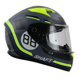 Casco Shaft Sh522 Amarillo Gris Mate Kmuz Cerrado