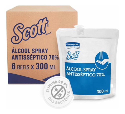 Álcool Spray Antisséptico Scott® 300ml