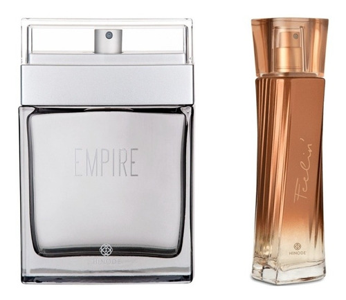 Kit Perfume Masculino Empire, Feminino Feelin Floral. 