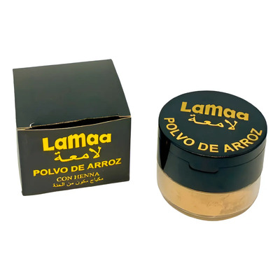 Polvo De Arroz Traslucido Arabe Lamaa Con Henna Y Espejo 30g Traslúcido