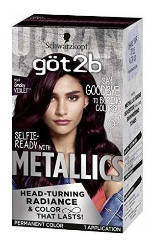 Got2b Metallic Permanent Hair Color, M49 Smoky Violet