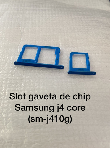 Slot Gaveta De Chip Samsung J4 Core (sm-j410g) Cor - Azul