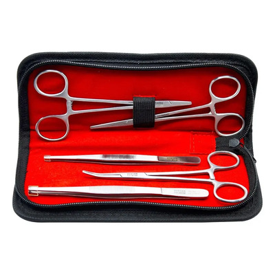 Kit Instrumental Para Sutura 5 Piezas Acero Inoxidable Hergom Premium H16-578 | Meses sin interés