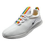 Tenis Pride Deportivo Running Lgbt Rainbow Blanco 23-28