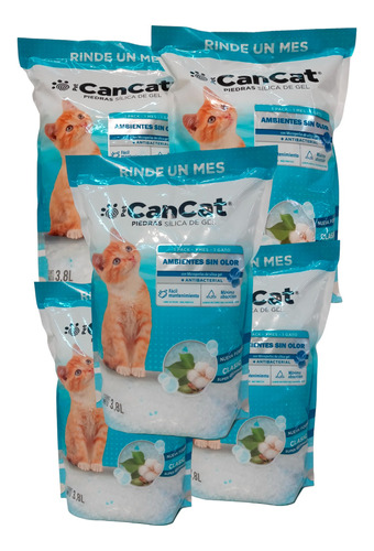 Piedras Para Gato Cancat Sílica Gel Clasica 19 L