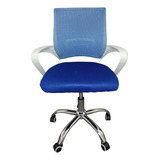 Silla Oficina Secretarial Ejecutiva Color Azul Comoda