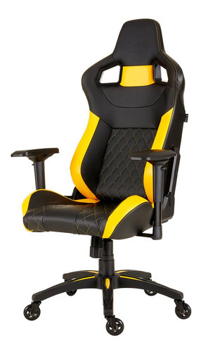 Silla Gamer Corsair T1 Negra Y Amarilla Pc Ps4 Xbox Gaming