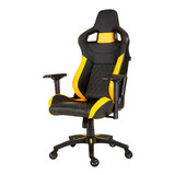 Silla Gamer Corsair T1 Negra Y Amarilla Pc Ps4 Xbox Gaming