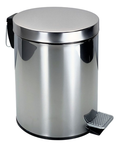 Lixeira Banheiro Cozinha Metal Com Pedal Cesto Removível 5 L