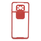 Estuche Transparente Protección Cámara Para Mi Poco X3 Rojo