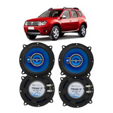 Kit 4 Alto Falante 5 Pol Triaxial Renault Duster Hurricane