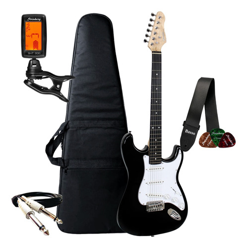 Kit Guitarra Elétrica Stratocaster Iniciante + Acessórios