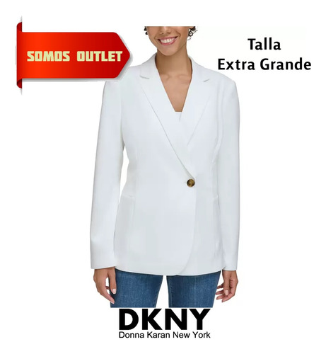 Dkny Saco Para Dama Color Blanco Talla Extra Grande Original